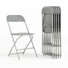 Flash Furniture Hercules Series Plastic Folding Chair Grey - 6 Pack 650LB Weight Capacity Comfortable Event Chair-Lightweight Folding Chair 6-LE-L-3-GREY-GG